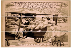 Plakat für "Entführt in New York" zeigt eine Gruppe verzweifelter Menschen in einem Fahrzeug mit dem Titel oben und einem ernsten, gedämpften Farbschema.