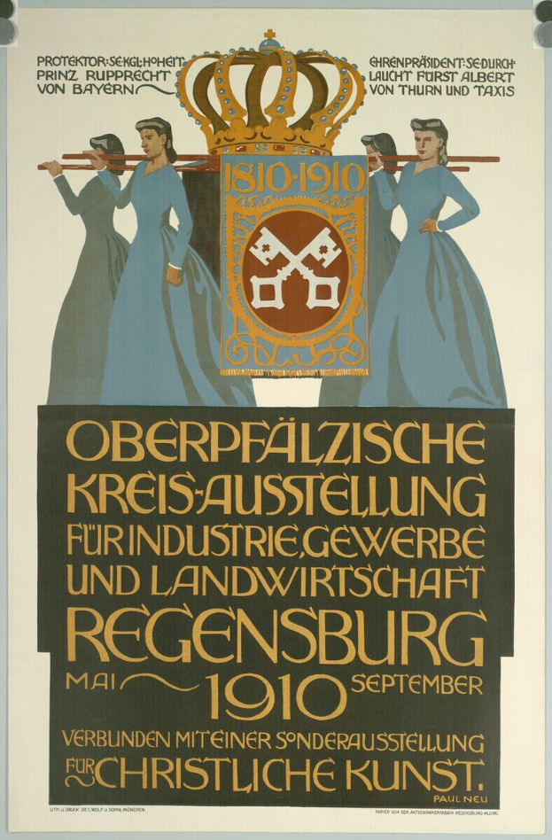 Ein Plakat für die deutsche Revolution im Jahr 1910, das eine Gruppe von Menschen und eine Krone zeigt, mit Text, der Informationen zum Ereignis liefert.